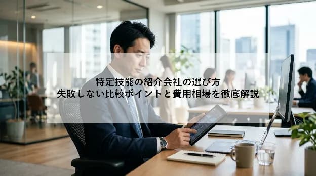特定技能の紹介会社の選び方|失敗しない比較ポイントと費用相場を徹底解説